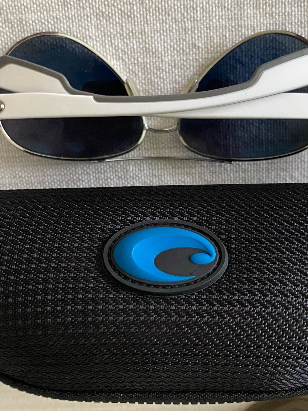 Costa Black Sunglasses Case with Blue Logo Accent